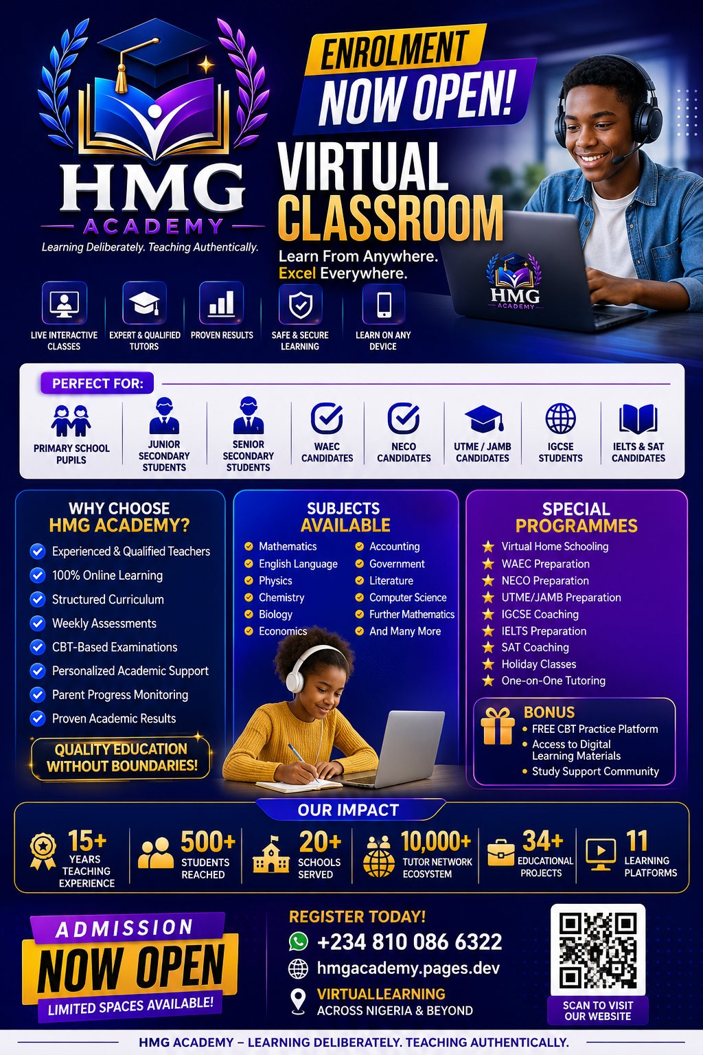 HMG Technologies — HMG Academy flyer